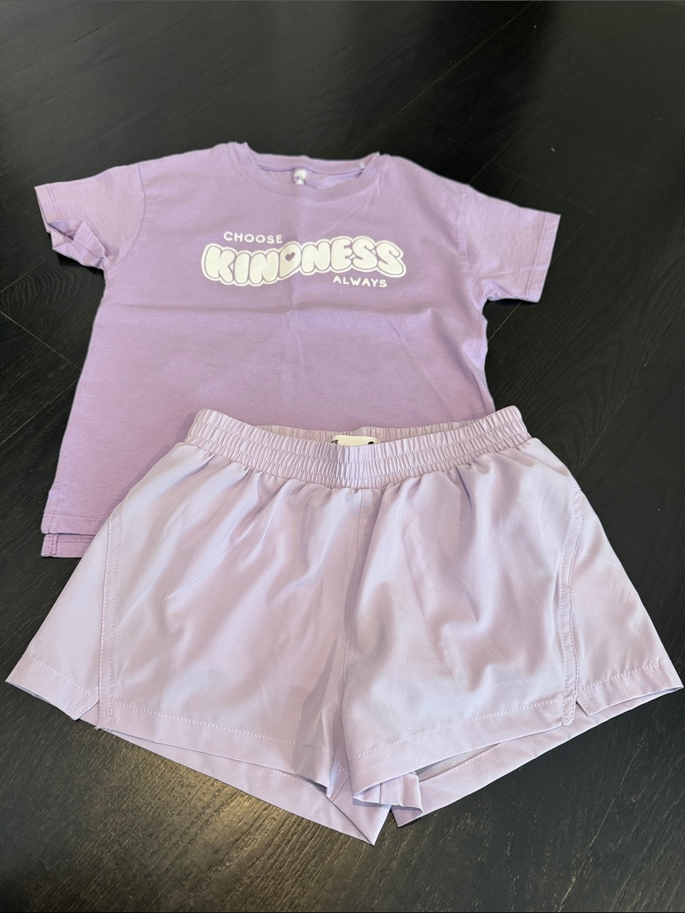 Cotton On Kids Lavender Graphic Tee & Shorts Set